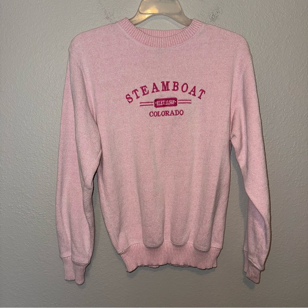 Steamboat Springs Petal Pink Athletic Sweater/ Sweatshirt - Picture 6 of 6